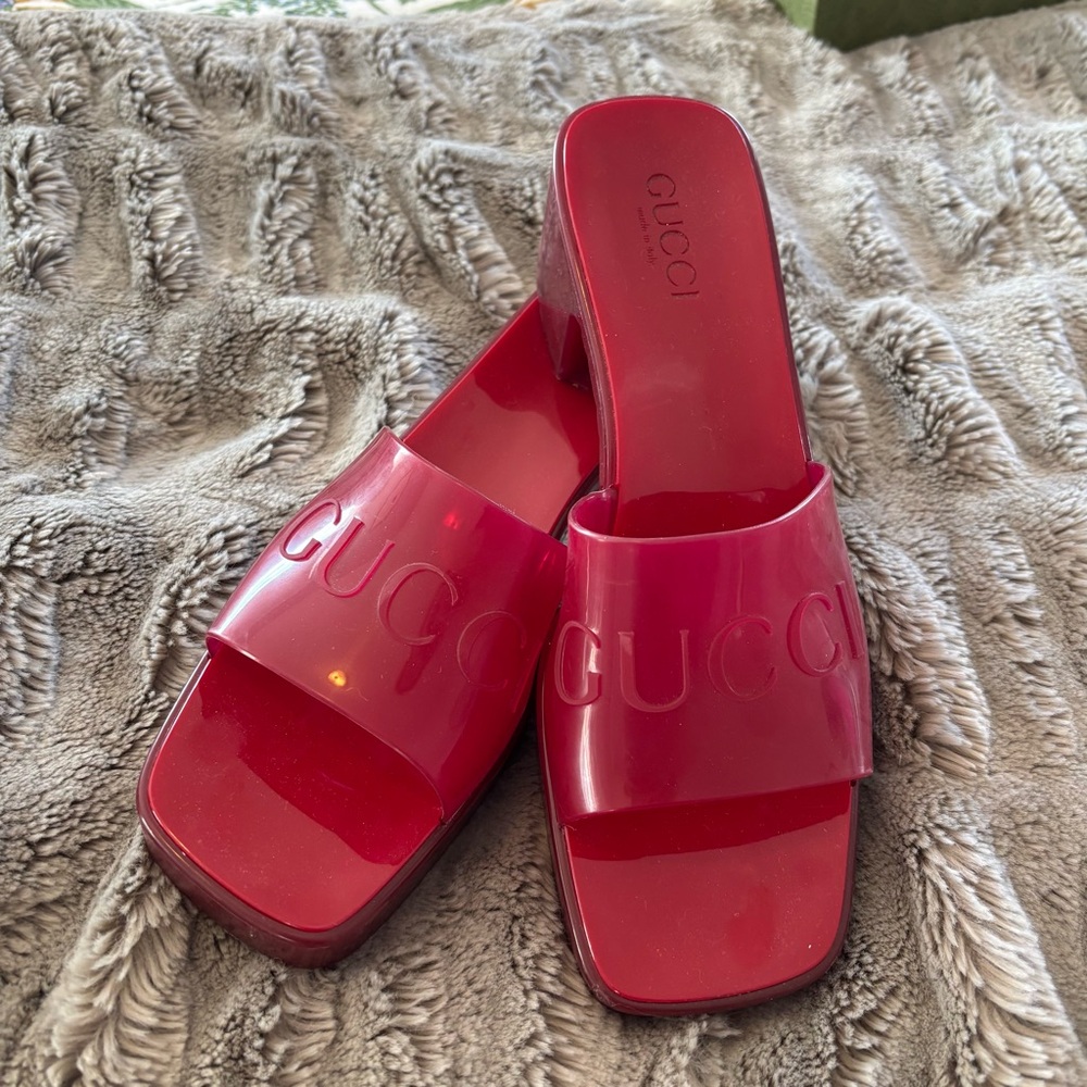 Gucci Women's Red Slide Sandals